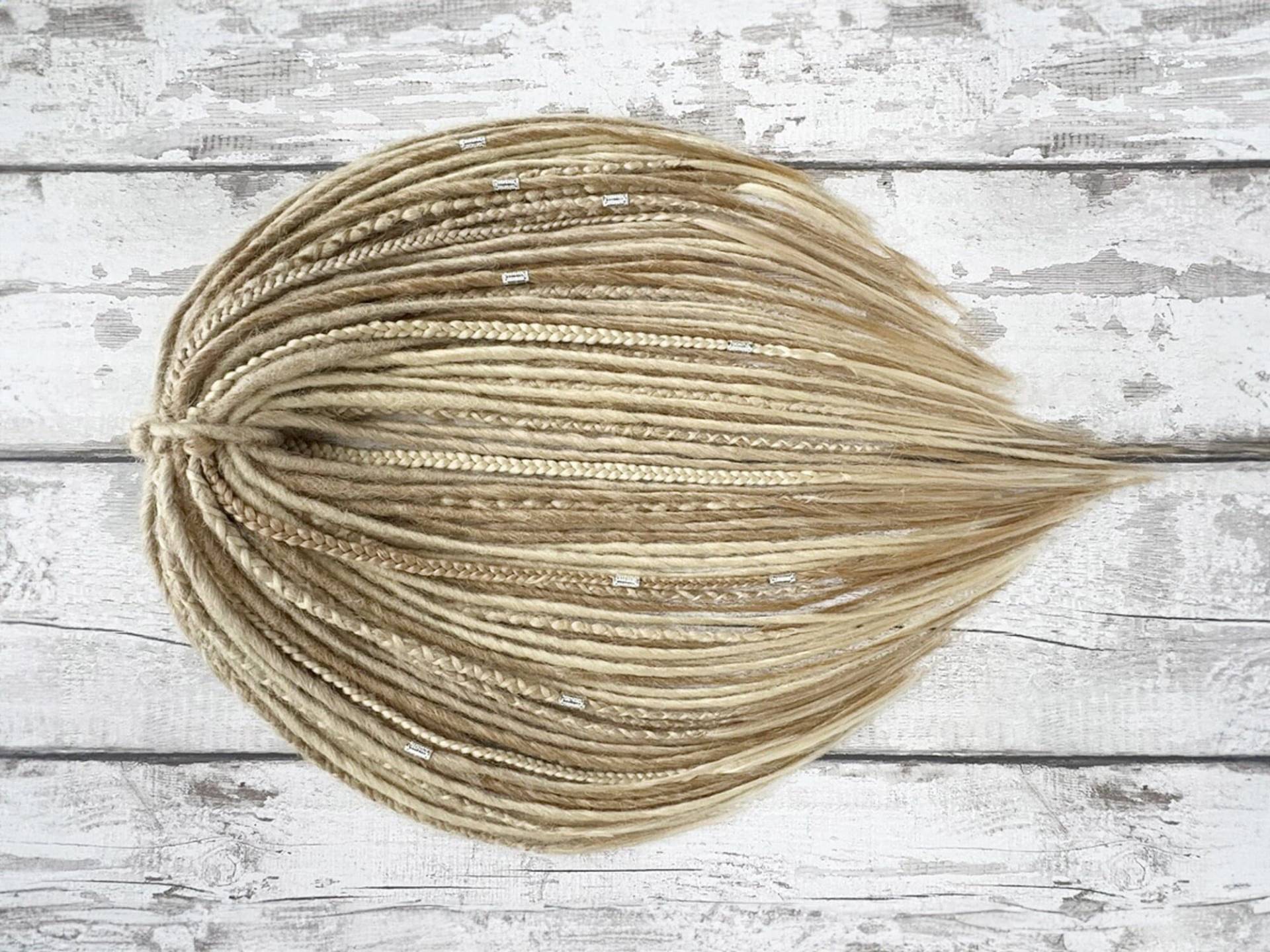 Blond Dread Locks Verlängerungen, Double End Single, Boho Locks, Viking Hippie, Partial Dreadlocks Accent von Etsy - TwodotsDreadsWigs