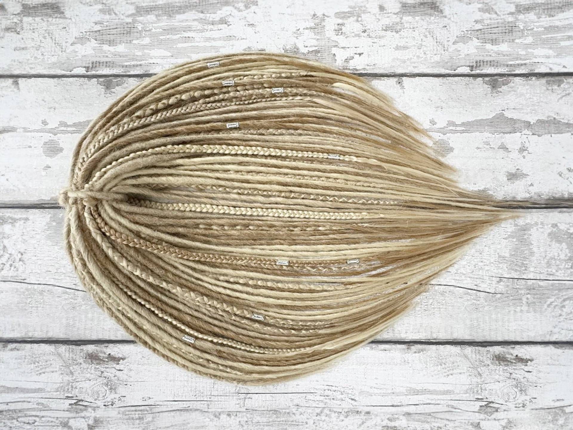 Blond Dreadlock Erweiterungs Bundle, Platinblond Dread Esche, Viking Hippie, Micro Loks Dünn, De Soft Loose End von Etsy - TwodotsDreadsWigs