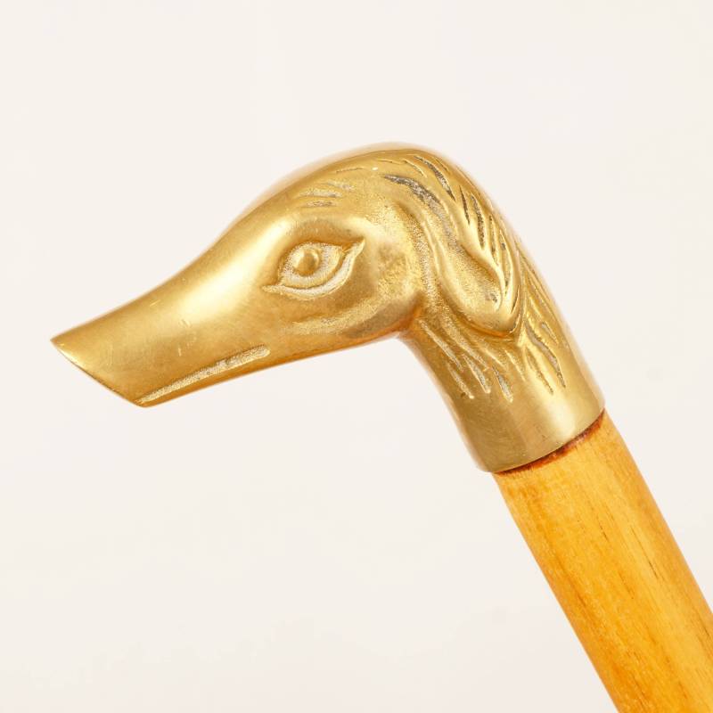 Gehstock || Hundekopf Motiv/Form Vintage Massivem Messing Und Holz von Etsy - UKAmobile