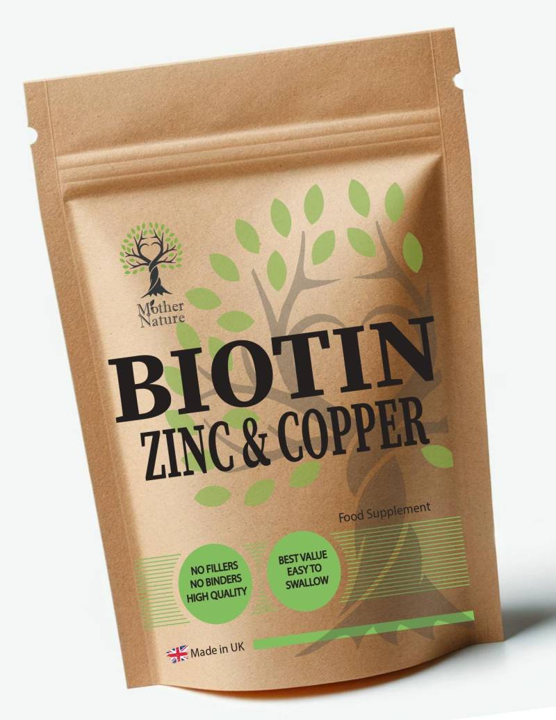 Biotin-Kapseln 10.000 Mcg Zink & Kupfer Saubere, Umweltfreundliche Vegane Ergänzungsmittel von Etsy - UKmotherNature