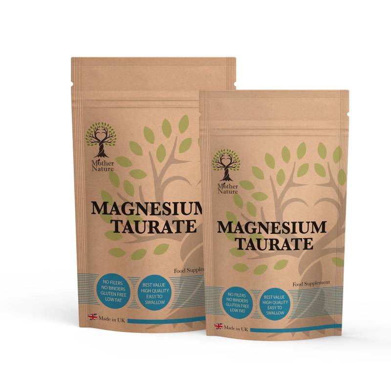 Magnesium Taurat Ergänzung 550 Mg Hoch Resorbierbares Pulver Vegan Kapseln von Etsy - UKmotherNature