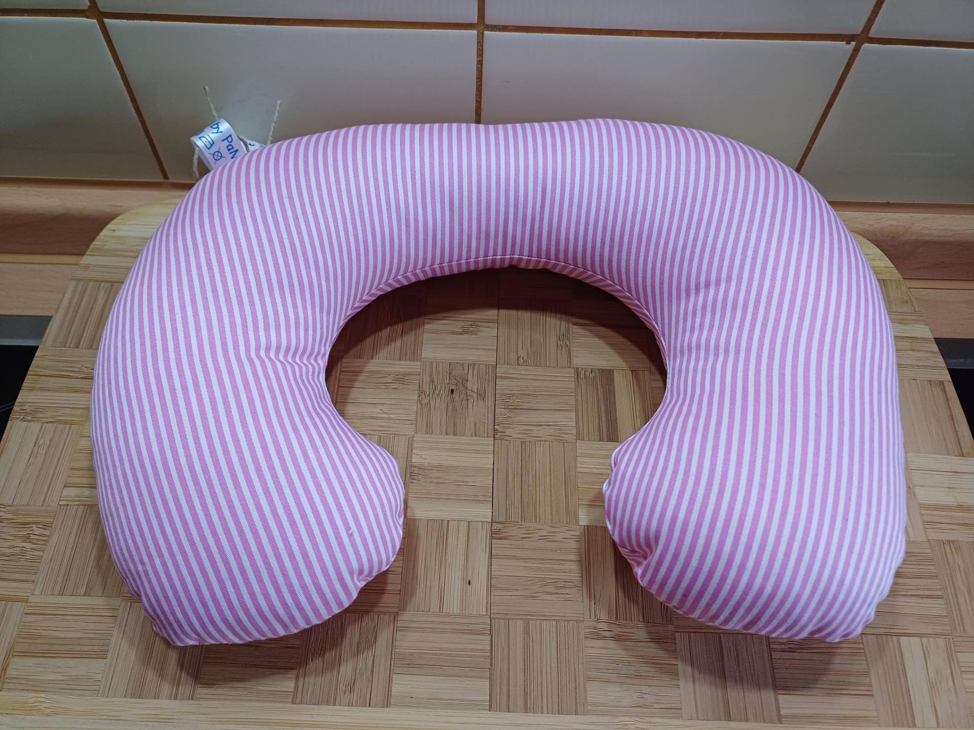 Nackenkissen/Nackenhörnchen - Rosa Gestreift Unikat Upcycling #286 Nackenkissen/Nackenhörnchen - Rosa Gestreift Unikat Upcycling #286 von Etsy - UpcyclingbyPaMue