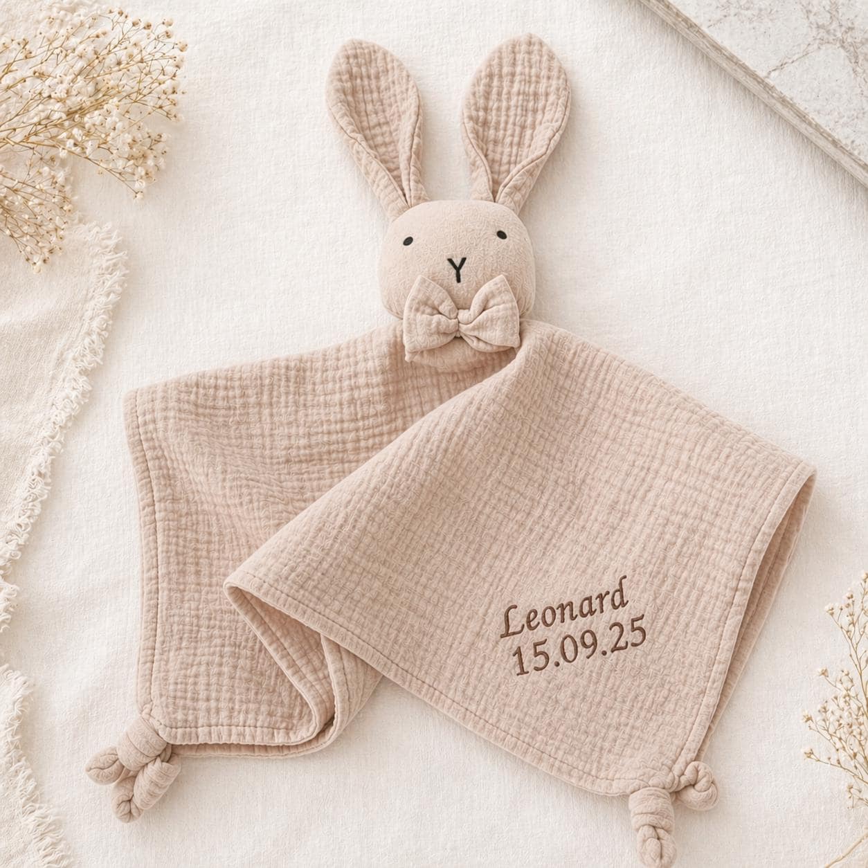 Schmusetuch Personalisiert Mit Namen Aus Musselin Spucktuch Baby Schnuffeltuch Geschenk Zur Geburt, Taufe Oder Babyparty Babytuch von Etsy - ValemiStudio