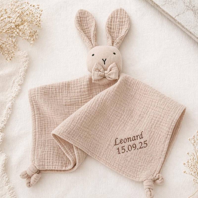 Schmusetuch Personalisiert Mit Namen Aus Musselin Spucktuch Baby Schnuffeltuch Geschenk Zur Geburt, Taufe Oder Babyparty Babytuch von Etsy - ValemiStudio