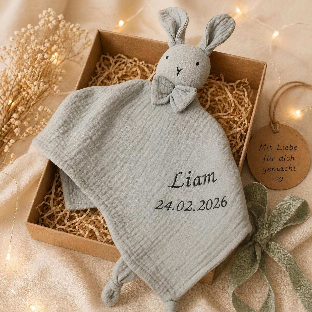 Schmusetuch Personalisiert Mit Namen Aus Musselin Spucktuch Baby Schnuffeltuch Geschenk Zur Geburt, Taufe Oder Babyparty Babytuch von Etsy - ValemiStudio