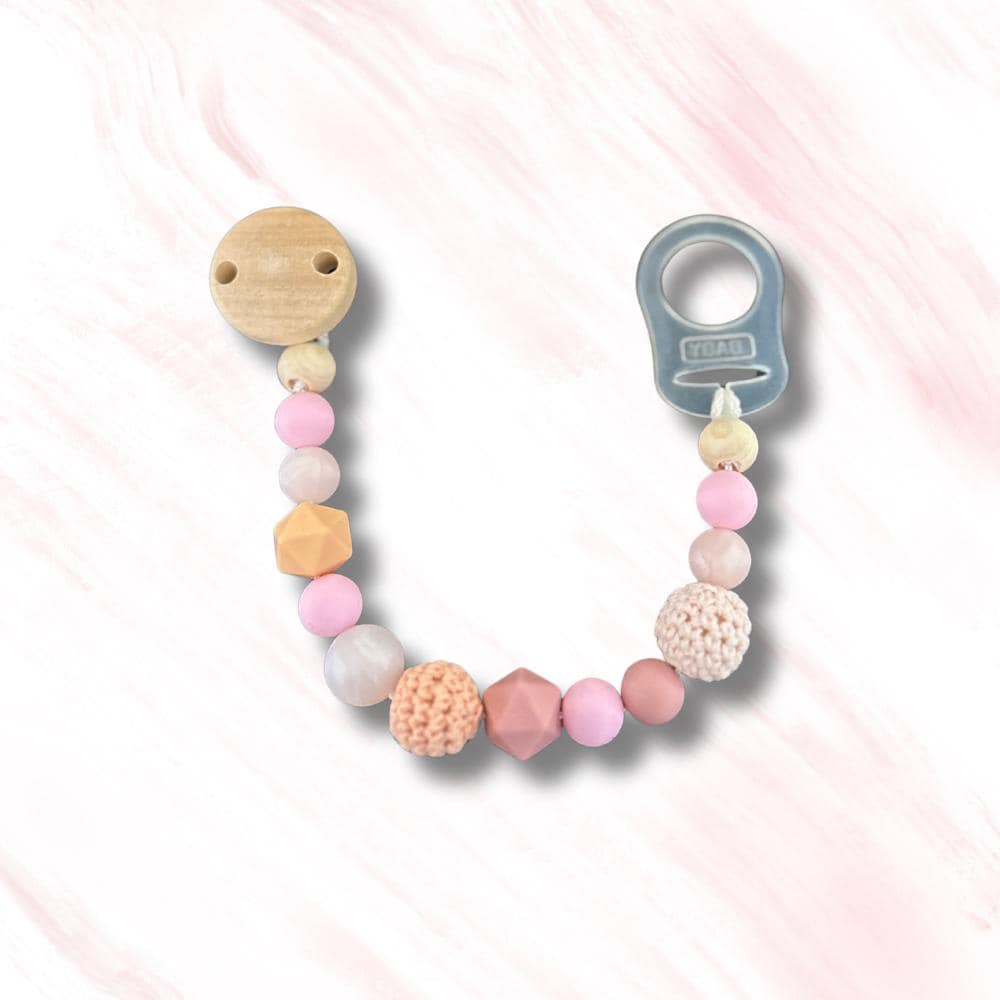 Pastell Schnullerkette | Rosa & Peach Handmade Babyaccessoire Pastell Schnullerkette | Rosa & Peach Handmade Babyaccessoire von Etsy - VanessasBabyzauberDE