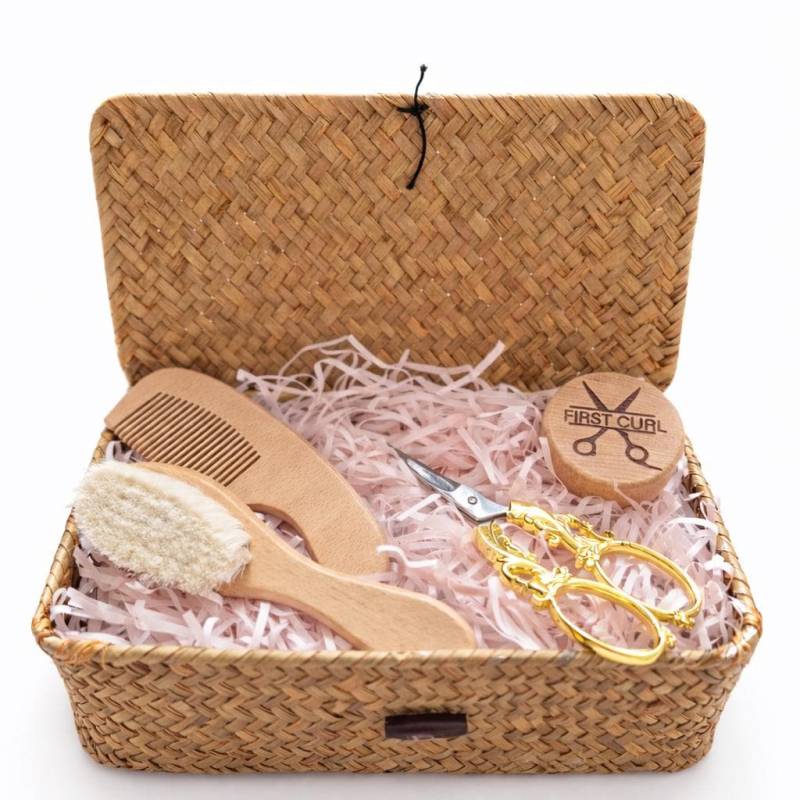 Personalisierte Baby Bürste Kamm Set, Holz Andenken, Erste Locke Geschenk von Etsy - VeeArtAura