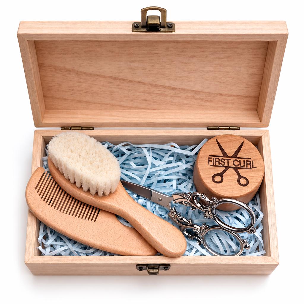 Personalisierte Hölzerne Baby Erinnerungsbox, Erste Locken-Erinnerungsbox | 20x10x5cm von Etsy - VeeArtAura