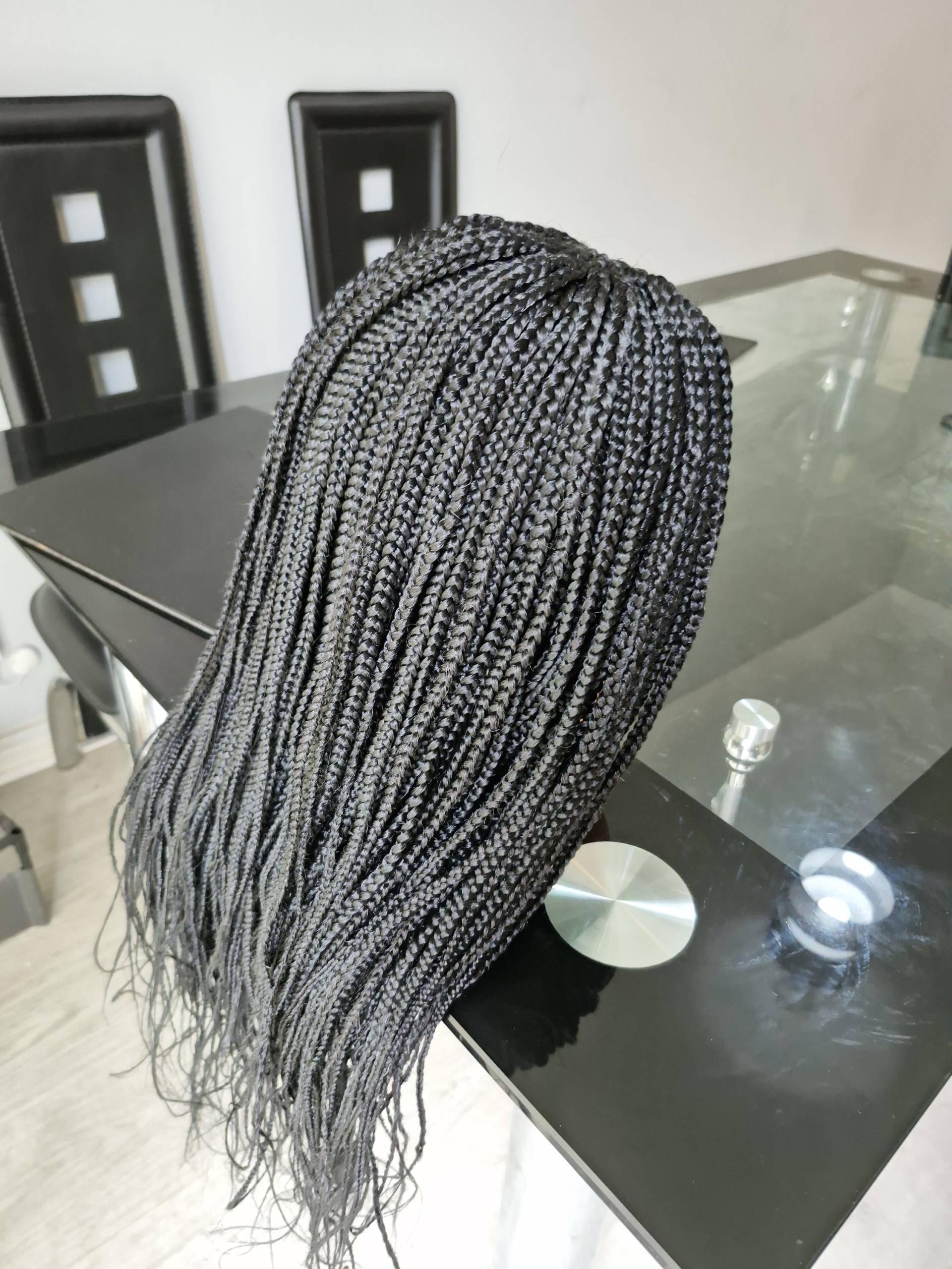 Lange Geflochtene Haare, Mittelscheitel Mit Ghanawebung von Etsy - VeeveeWigs