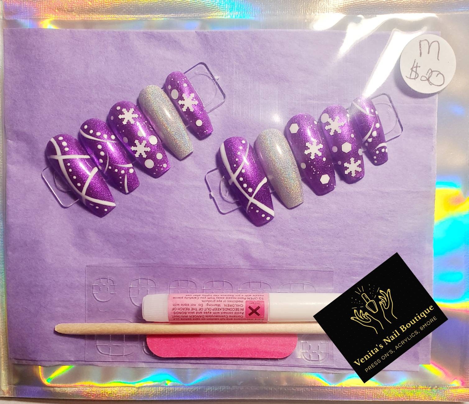 Handgefertigt Druck Auf Nagel Set von Etsy - VenitasNailBoutique