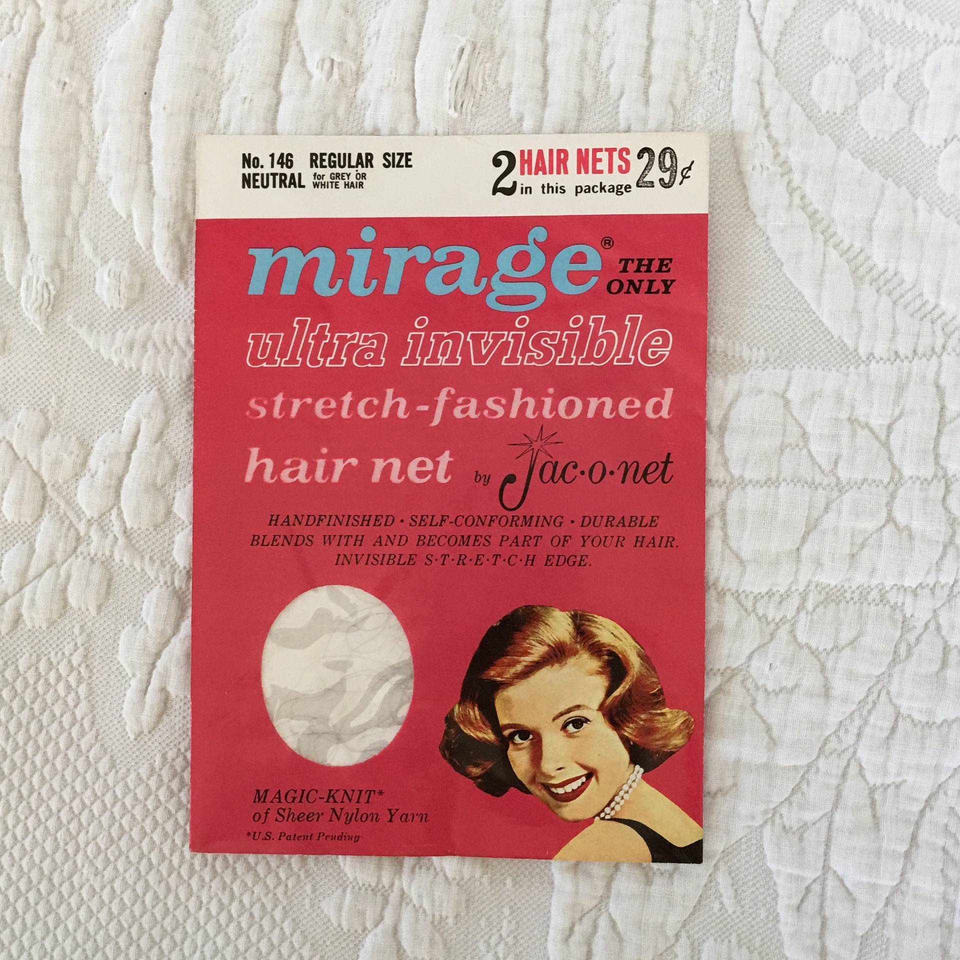 Vintage 1940Er Jahre Mirage Haarnetz. Zauberhafter Strick Aus Reiner Nylonwolle. Ultra Invisible Stretch Fashioned Von Jac-O-Net. Tolles Display von Etsy - VeryVictorianStudio