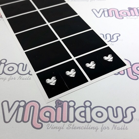 Bemalte Herzchen Nagel Schablonen Bemalte Herzchen Nagel Schablonen von Etsy - ViNailicious