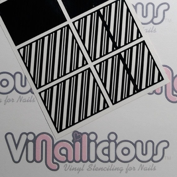 Candy Stripe Nagelschablonen von Etsy - ViNailicious