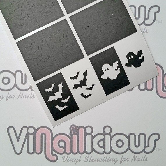 Fledermäuse & Geister Nagel Schablonen Fledermäuse & Geister Nagel Schablonen von Etsy - ViNailicious