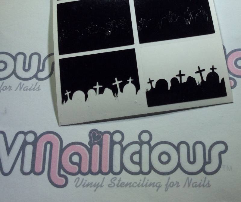 Friedhof Nagel Schablonen von Etsy - ViNailicious