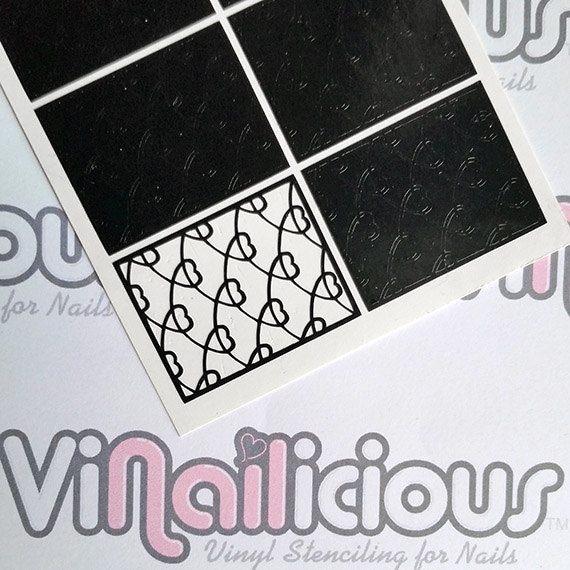Herz String Nagel Schablonen Herz String Nagel Schablonen von Etsy - ViNailicious