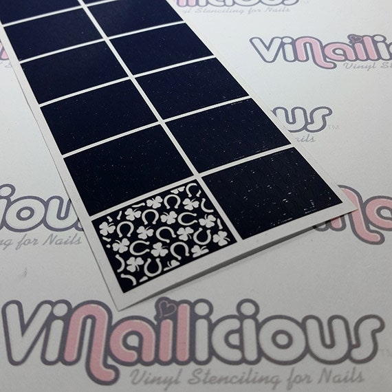 Hufeisen & Klee Nagel Schablonen von Etsy - ViNailicious
