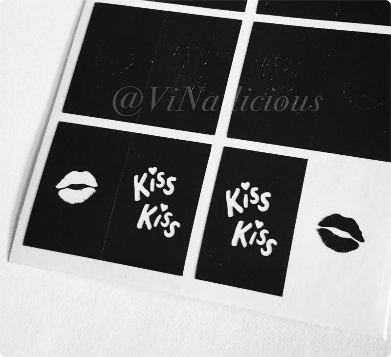 Lips & Kisses Nagelschablonen von Etsy - ViNailicious