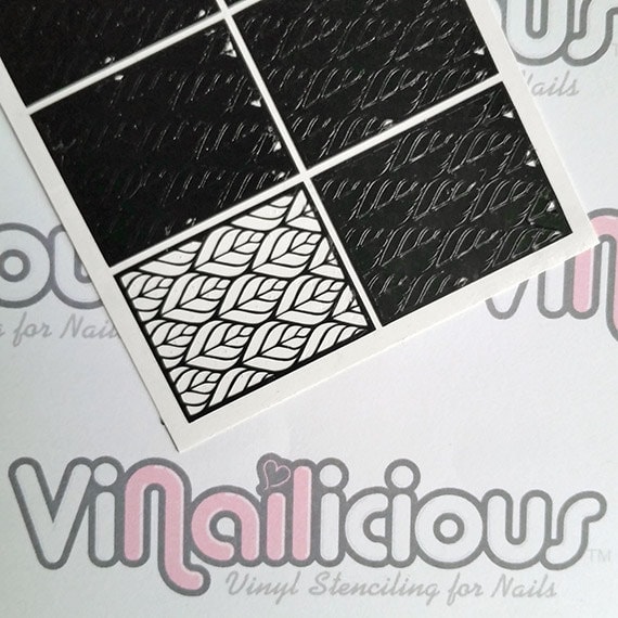 Pfauenblätter Nagel Schablonen Pfauenblätter Nagel Schablonen von Etsy - ViNailicious