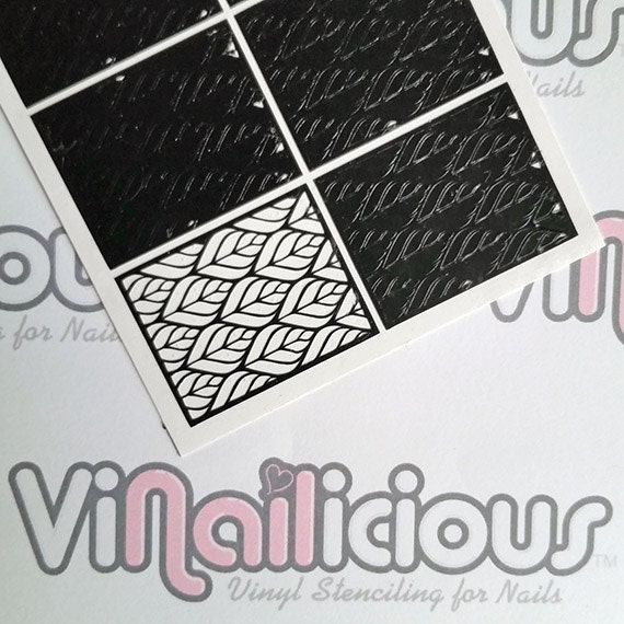 Pfauenblätter Nagel Schablonen von Etsy - ViNailicious