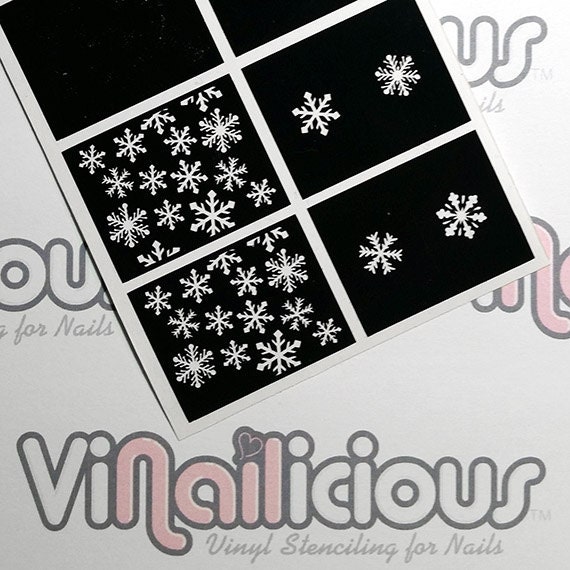 Schneeflocke Nagel Schablonen Schneeflocke Nagel Schablonen von Etsy - ViNailicious