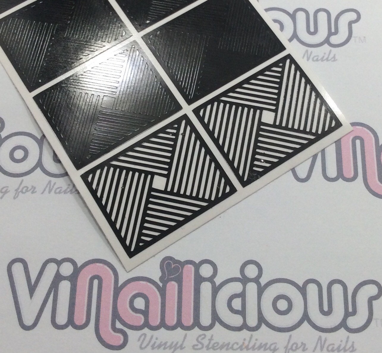 Square Stitch Nagel Schablonen Square Stitch Nagel Schablonen von Etsy - ViNailicious
