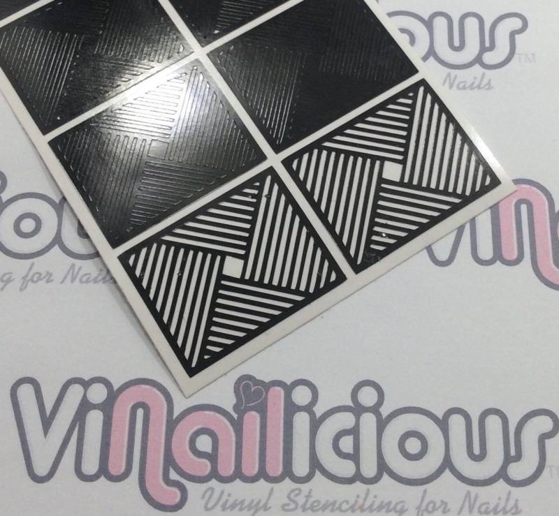 Square Stitch Nagel Schablonen von Etsy - ViNailicious