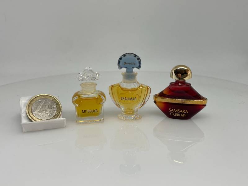 3Er Set Mitsouko Shalimar & Samsara Von Guerlain Pure Parfum Extrait Vintage Miniaturen von Etsy - VibaVintage