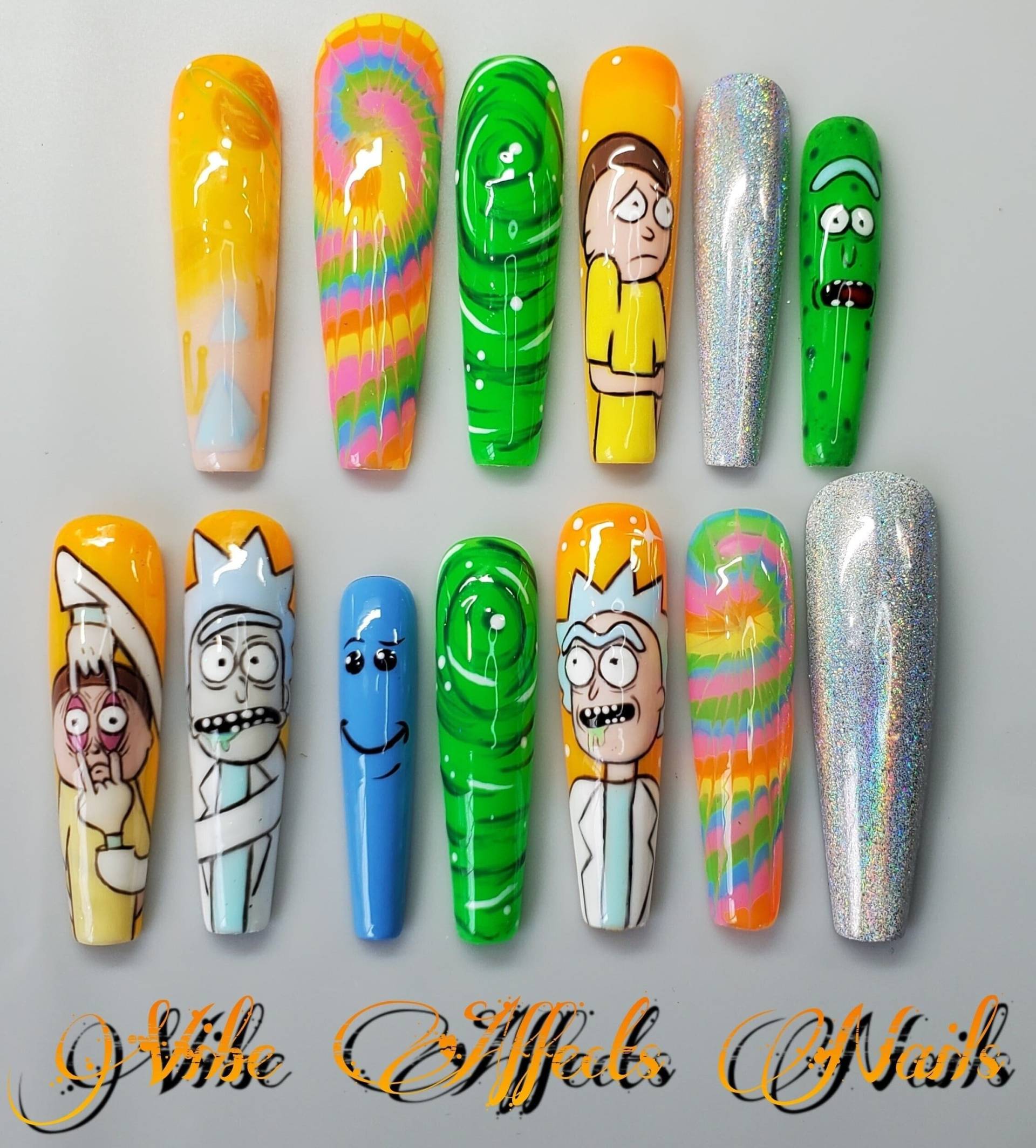 Erstellen Sie Ihre Eigenen Press-On-Nägel - Benutzerdefinierte Handbemalte Nagelkunst, Benutzerdefinierte Formen Und Größen, Einzigartige von Etsy - VibeAffectsNails