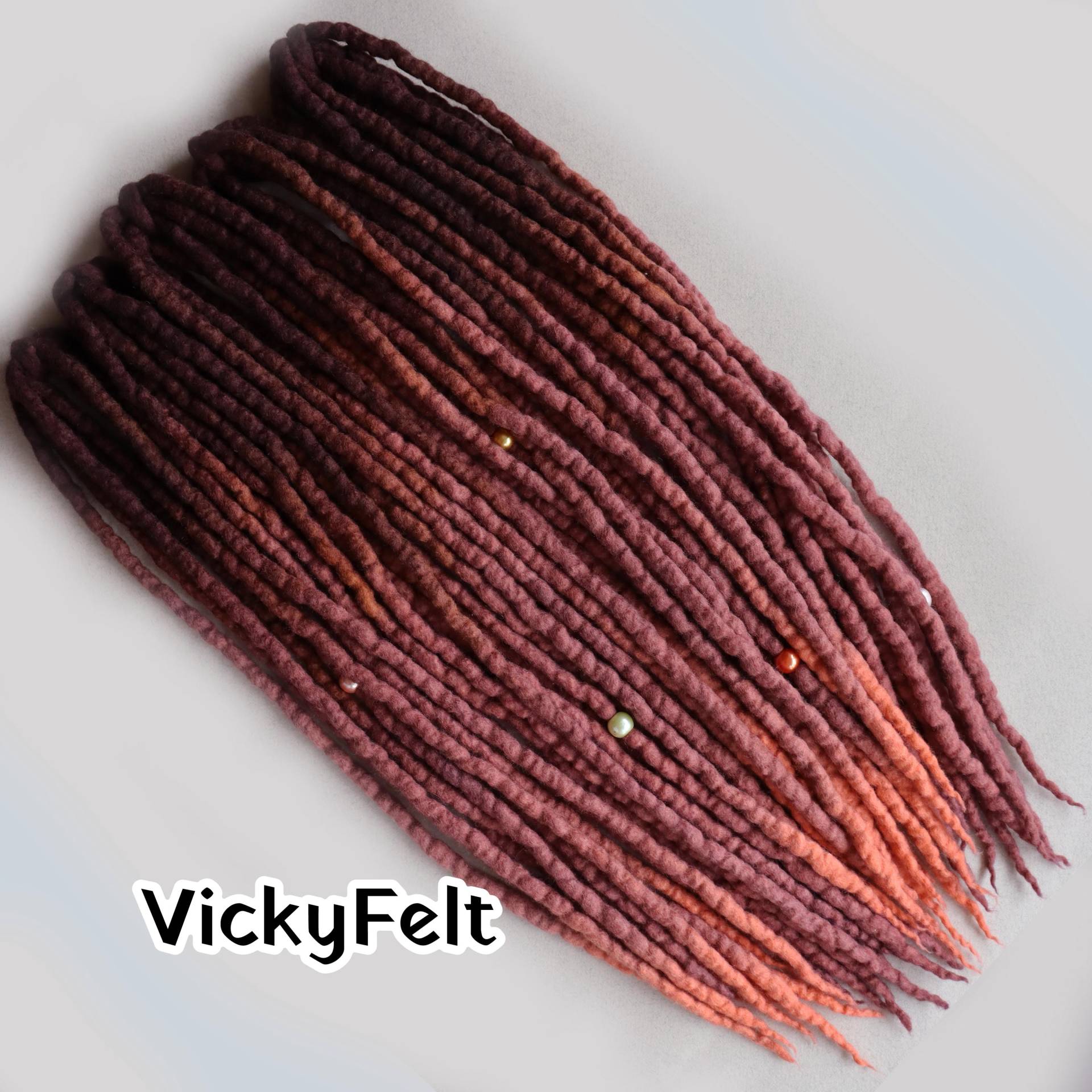 Wolle Dreads Erweiterungen 15 De Auf Voller Satz Braun Bis Rot Kupfer Dreadlocks Doppelendige 14 32 Zoll Ombre von Etsy - VickyFelt