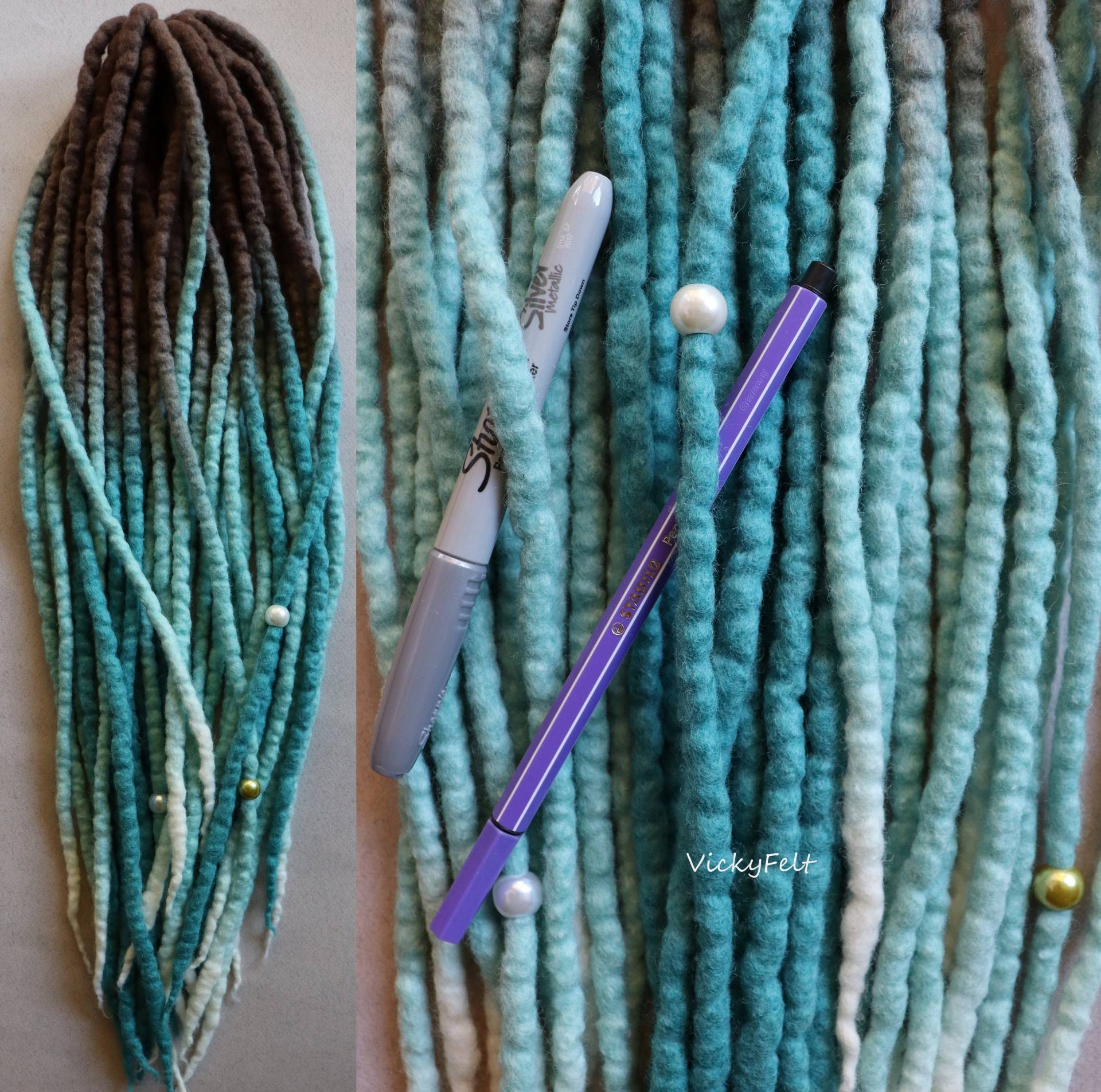 Wolle Dreads Erweiterungen Min 15 Stück Bis Komplettes Set 14-32 Zoll Ombre Dreadlocks De Doppel-Endige Dunkelblond Auf Mint Wolle Dreads Erweiterungen Min 15 Stück Bis Komplettes Set 14-32 Zoll Ombre Dreadlocks De Doppel-Endige Dunkelblond Auf Mint von Etsy - VickyFelt