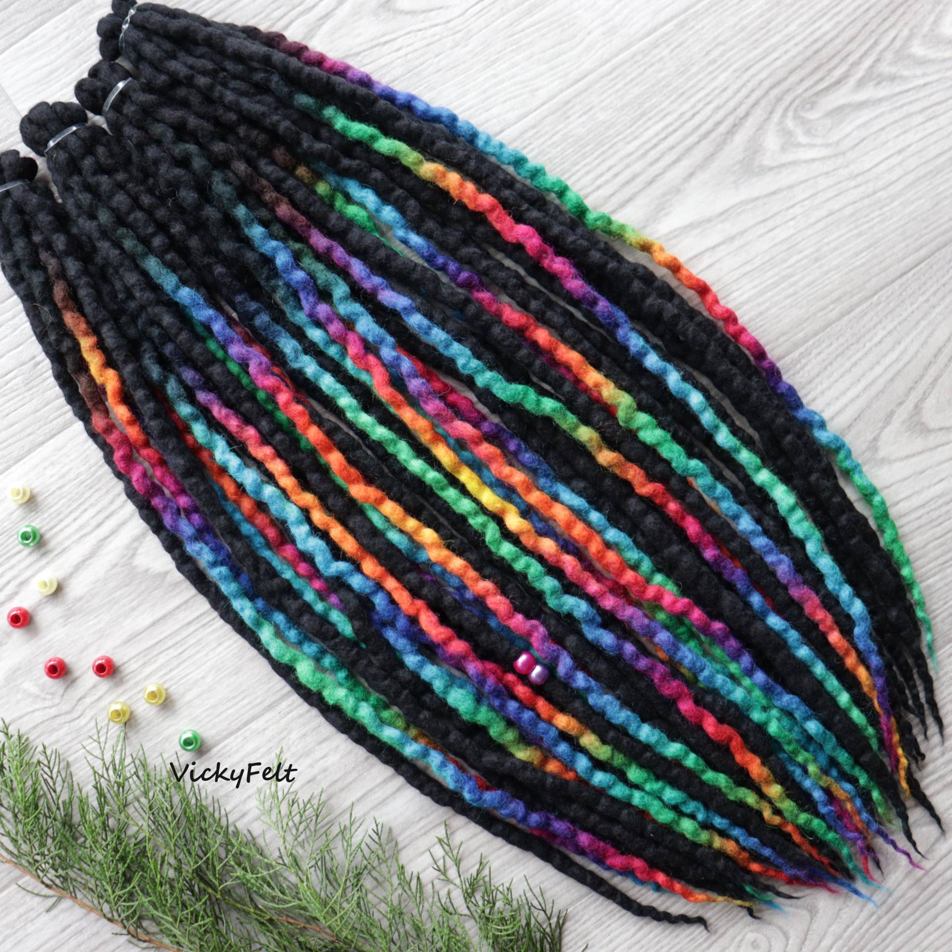 Wolle Dreads Regenbogen 10 De Bis Volles Set Schwarze Wurzeln Doppelseitige Dreadlocks 14 74 cm Wolle Dreads Regenbogen 10 De Bis Volles Set Schwarze Wurzeln Doppelseitige Dreadlocks 14 74 cm von Etsy - VickyFelt