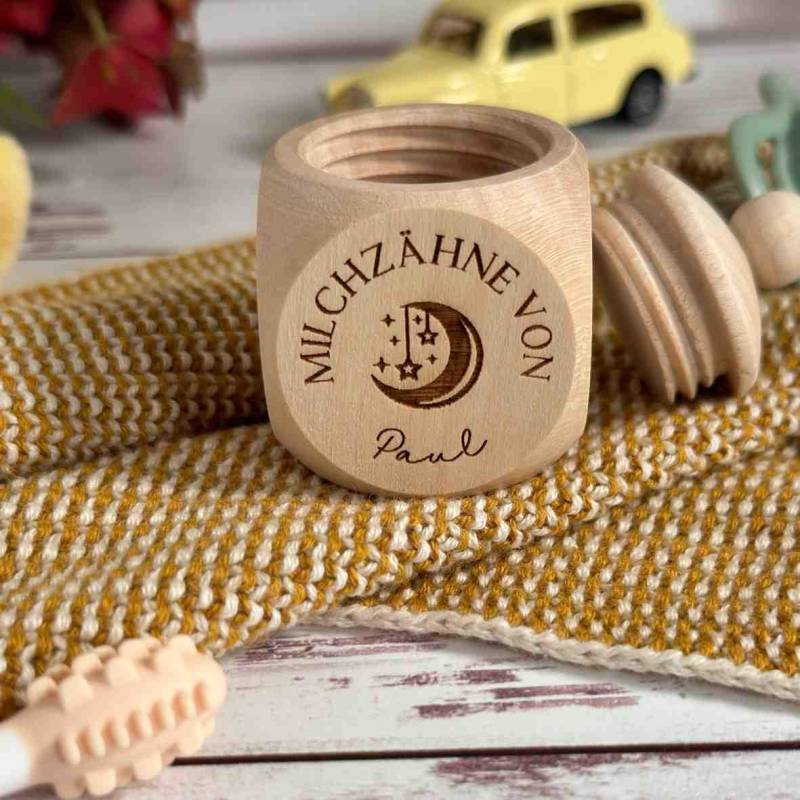 Milchzahndose Mond Und Sterne, Personalisiert Aus Holz Mit Zahndose, Zahndose Für Milchzähne Namen, Geschenk, Zum Geburtstag von Etsy - VillaSchwein