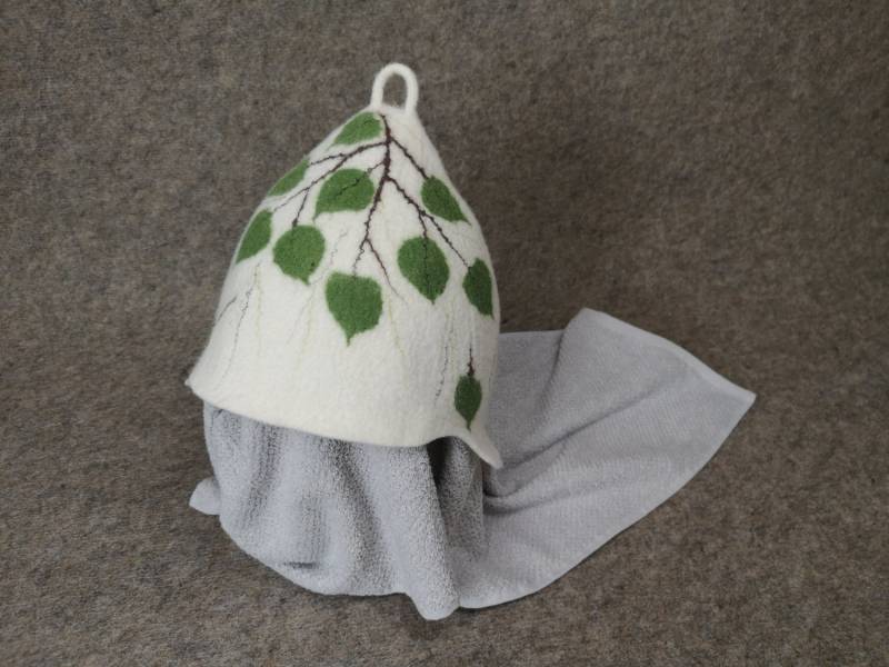 Banya Capt Handgefertigter Saunahut Mit Hut Aus Filz Banya Capt Handgefertigter Saunahut Mit Hut Aus Filz von Etsy - VilmaFelting