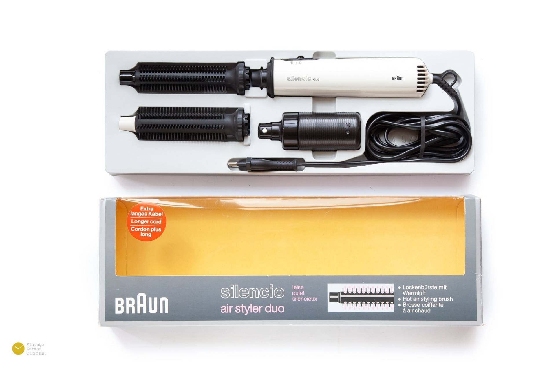 New in Box 1986 Braun Silencio Air Styler Duo Type 4574 Robert Oberheim Design Classic Germany Lady 80S Nos New in Box 1986 Braun Silencio Air Styler Duo Type 4574 Robert Oberheim Design Classic Germany Lady 80S Nos von Etsy - VintageGermanClocks