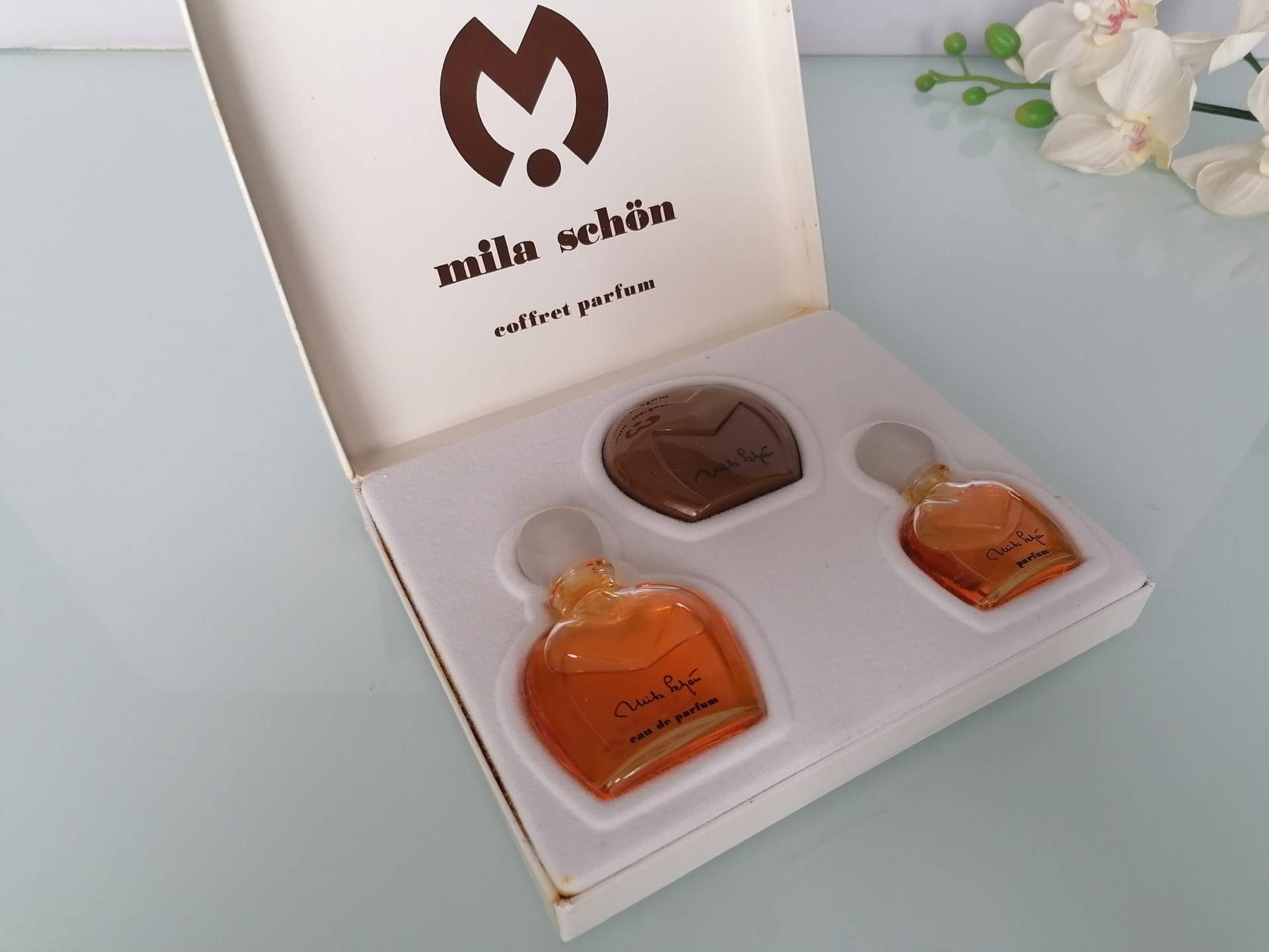 Mila Schon Geschenkset Parfum Box , 8 Ml Edt 16 Seife 28G , Seltene Vintage 90Er Jahre , Geschenkidee von Etsy - VintageItalienstyle