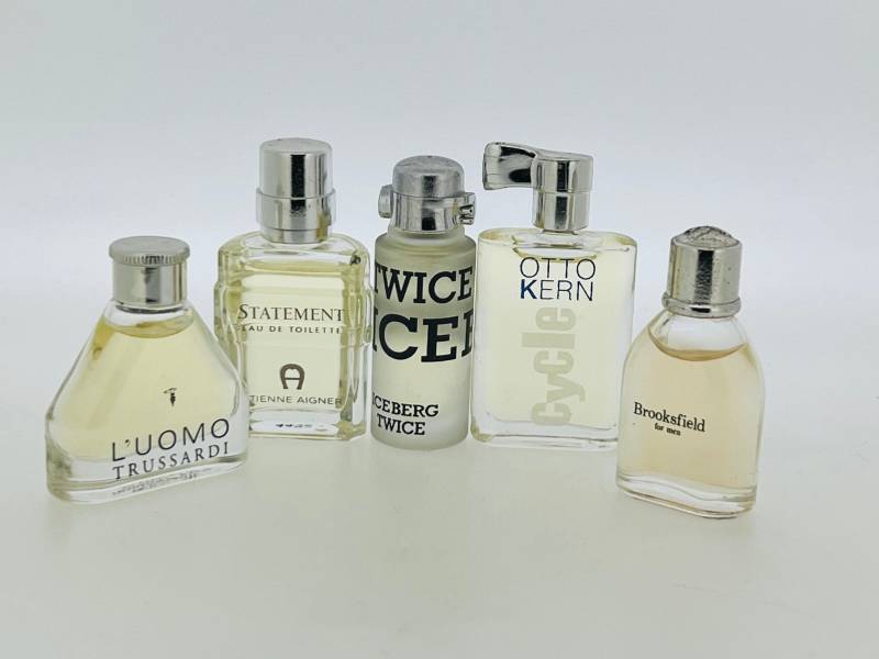 5 Miniatur-Set Für Männer, Fahrrad Otto Kern, Zweimal Für Homme Iceberg, Brooksfield L'uamo Trussardi, Statement Aigner Eau Detoilette Ml von Etsy - VintagePerfumeShop