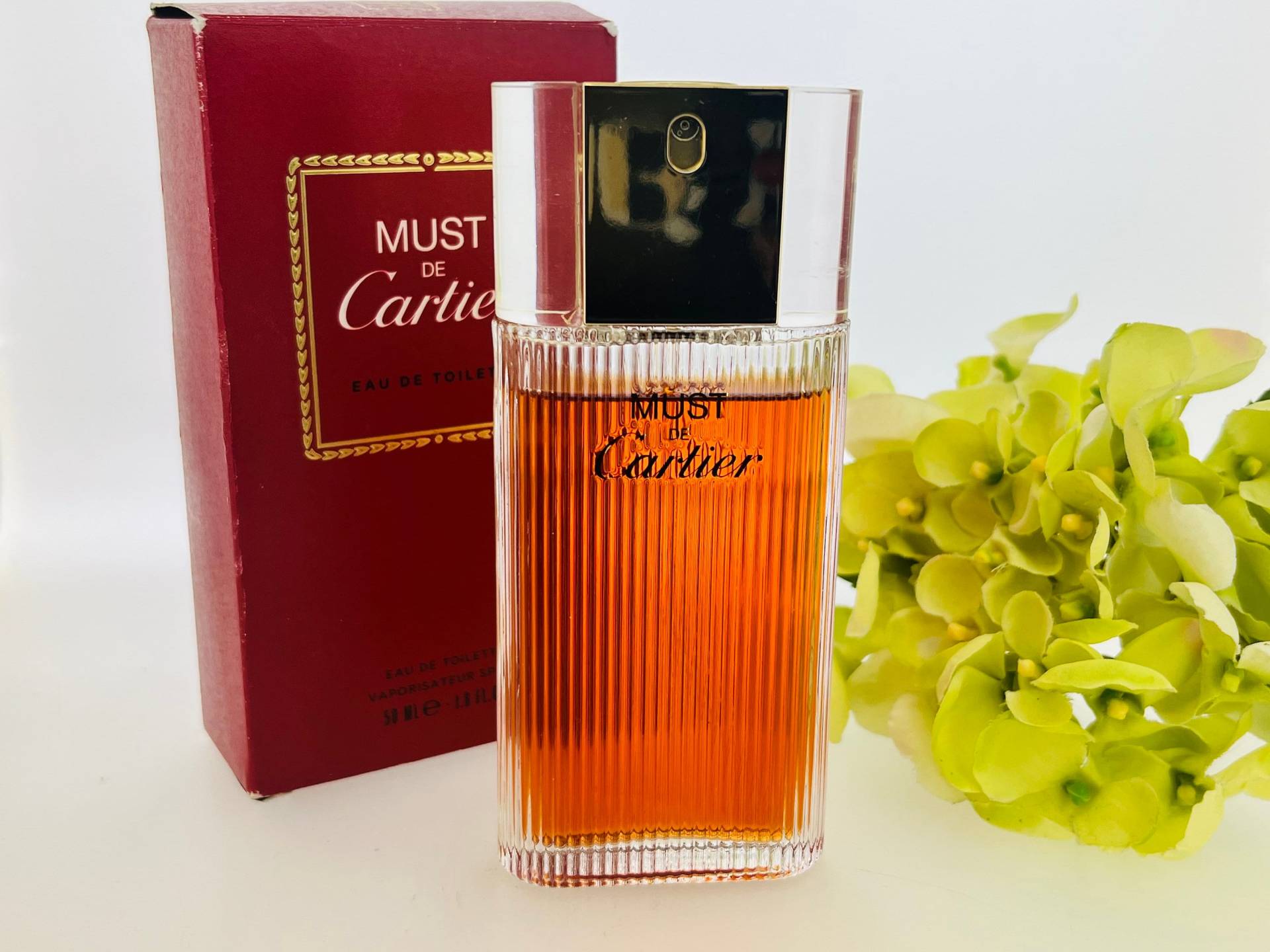 Vintage Must De Cartier, Cartier 1981 Eau De Toilette Miniatur 50 Ml Voll 90-95% von Etsy - VintagePerfumeShop