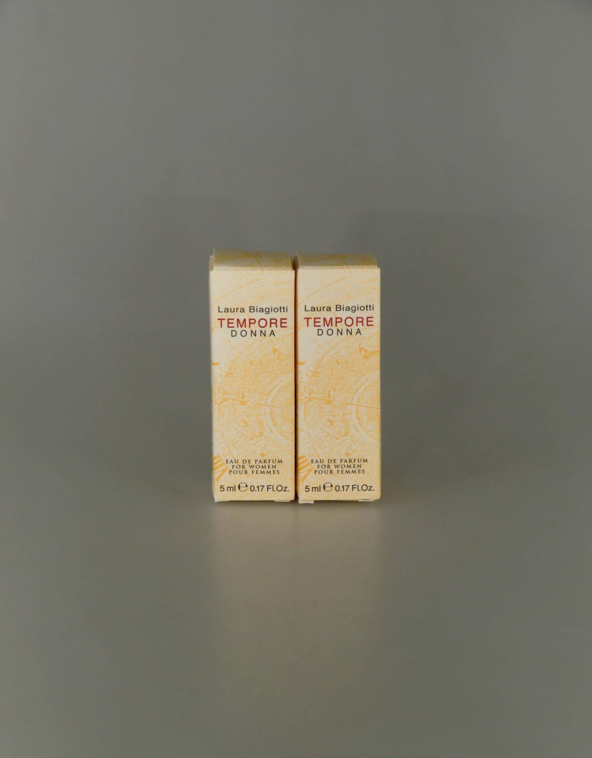 Laura Biagiotti Tempore Donna Für Frau Eau De Parfum Menge 2stk. Miniaturen 500 Ml/5Ml(10Ml von Etsy - VintageRetroEu