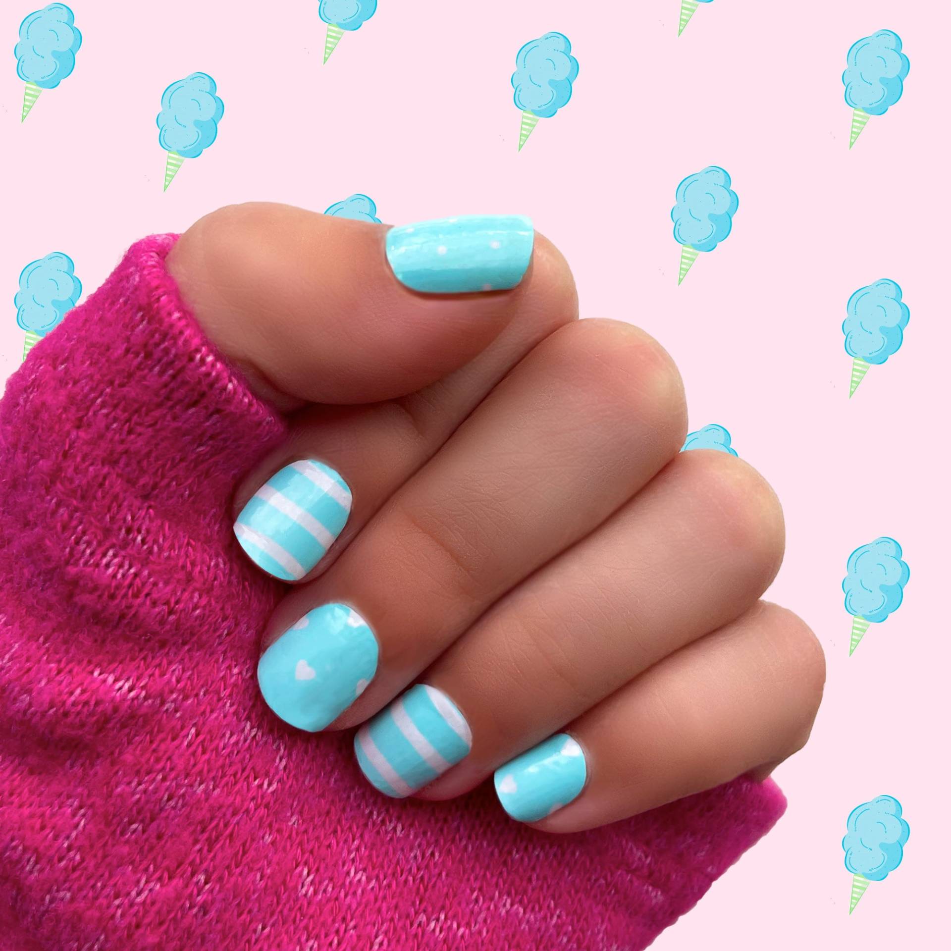 Kids Aqualicious Herz | 5-10 Jahre/Aqua Nail Wraps von Etsy - VistaRustics