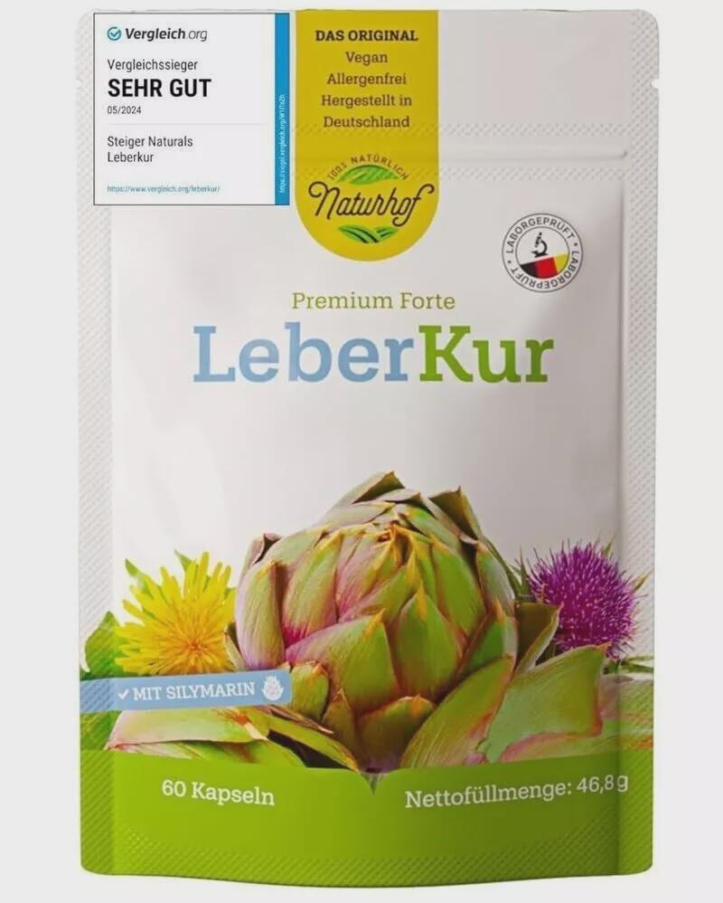 Naturhof Leberkur Mit Silymarin 60 Kapseln von Etsy - Vitalesfood