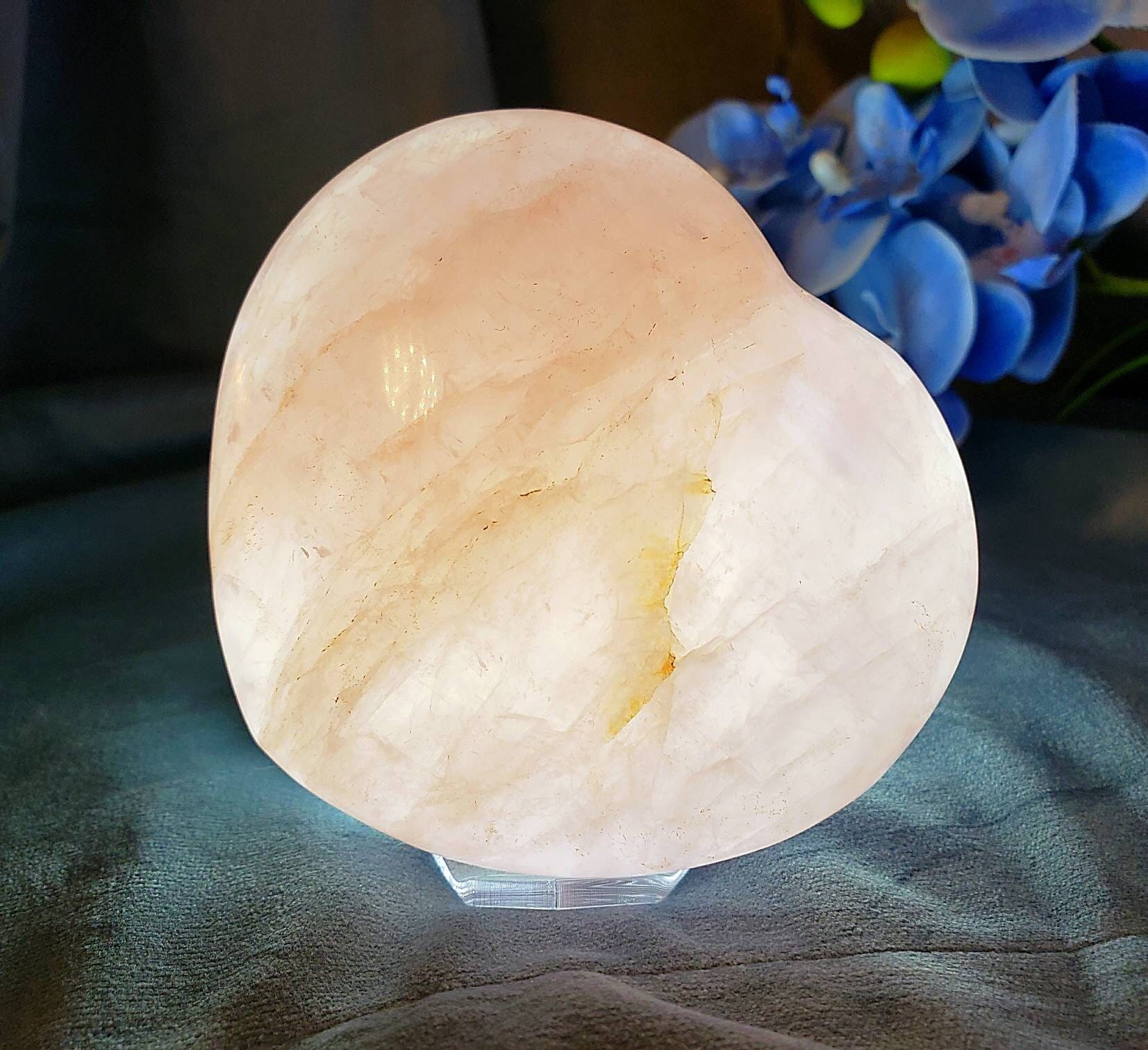 Frühlings Sale Xxl Rosenquarz Herz | Natürlicher Kristall, Selbstliebe Niedliche Schreibtisch Dekoration, Echtes Kristall Geschenk, Für Angst von Etsy - VivacityCrystals