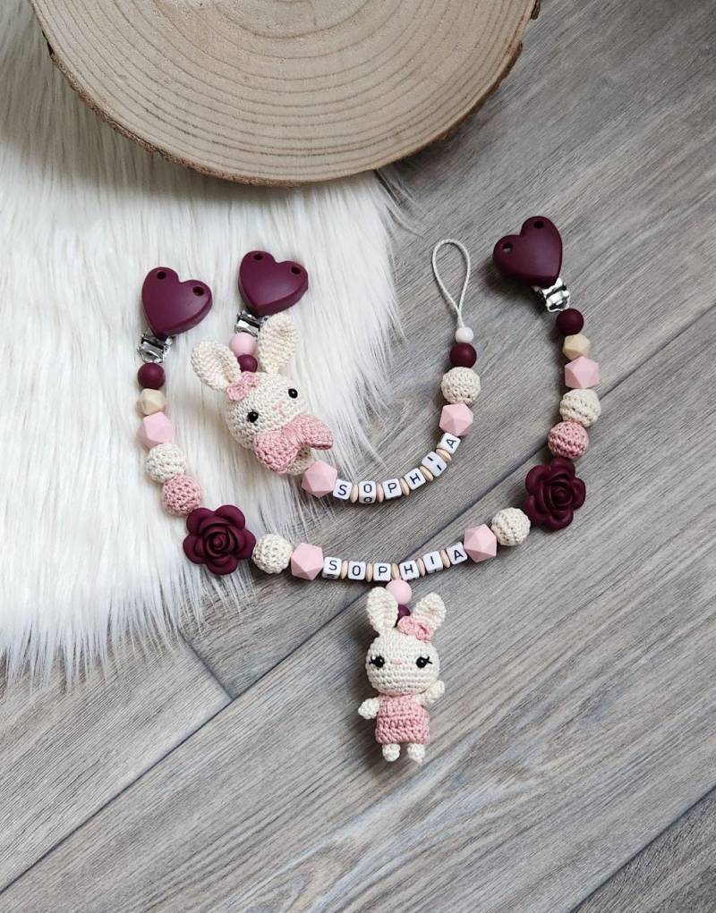 Schnullerkette Hase Kinderwagenkette Mit Namen von Etsy - VmshopLaden