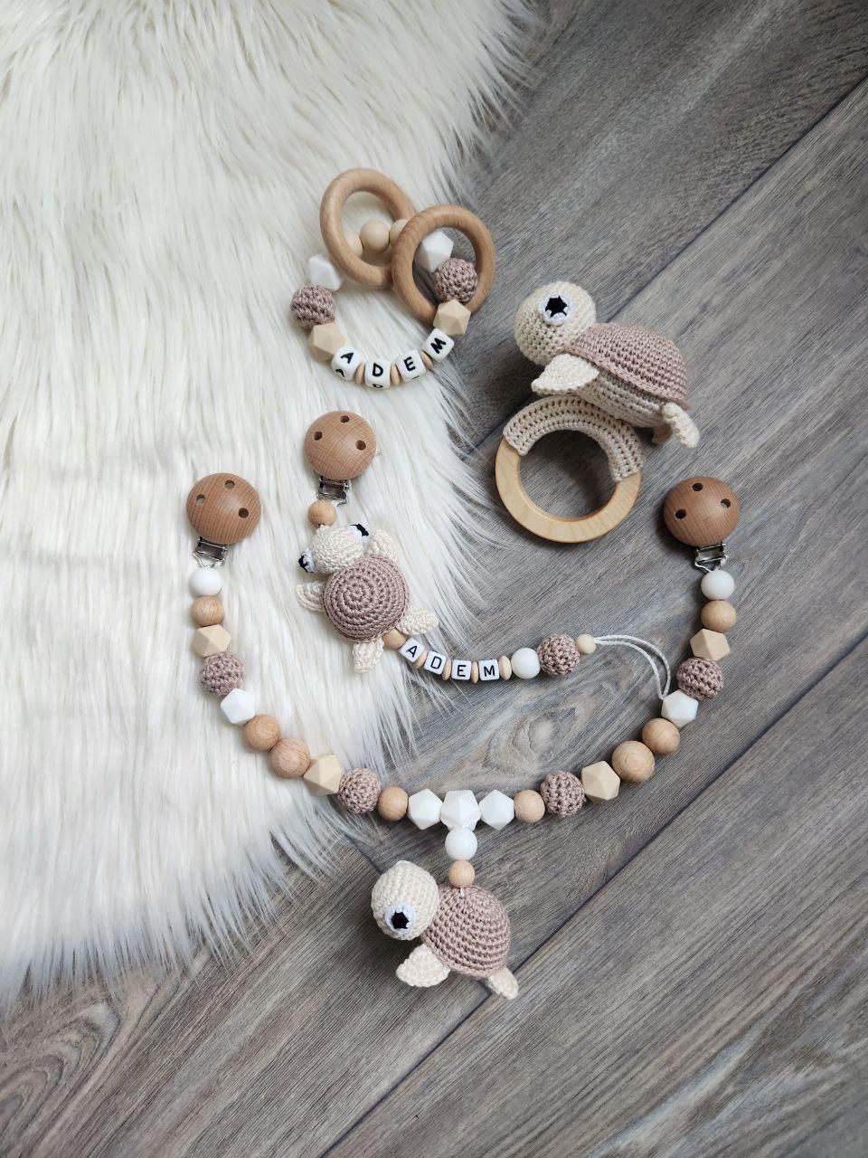 Schnullerkette Kinderwagenkette Schildkröte Mit Namen von Etsy - VmshopLaden