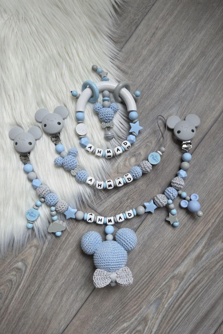 Schnullerkette Mit Namen Kinderwagenkette Mickymaus Junge von Etsy - VmshopLaden