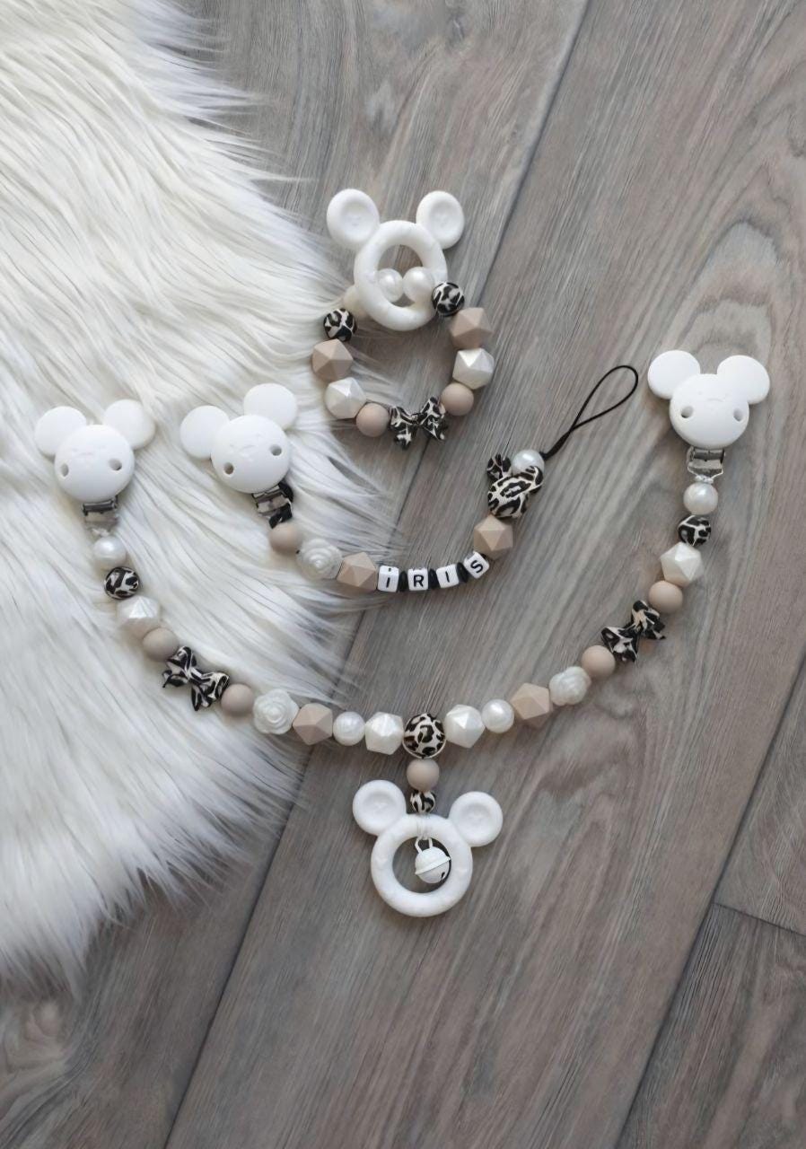 Schnullerkette Mit Namen Kinderwagenkette Mickymaus von Etsy - VmshopLaden
