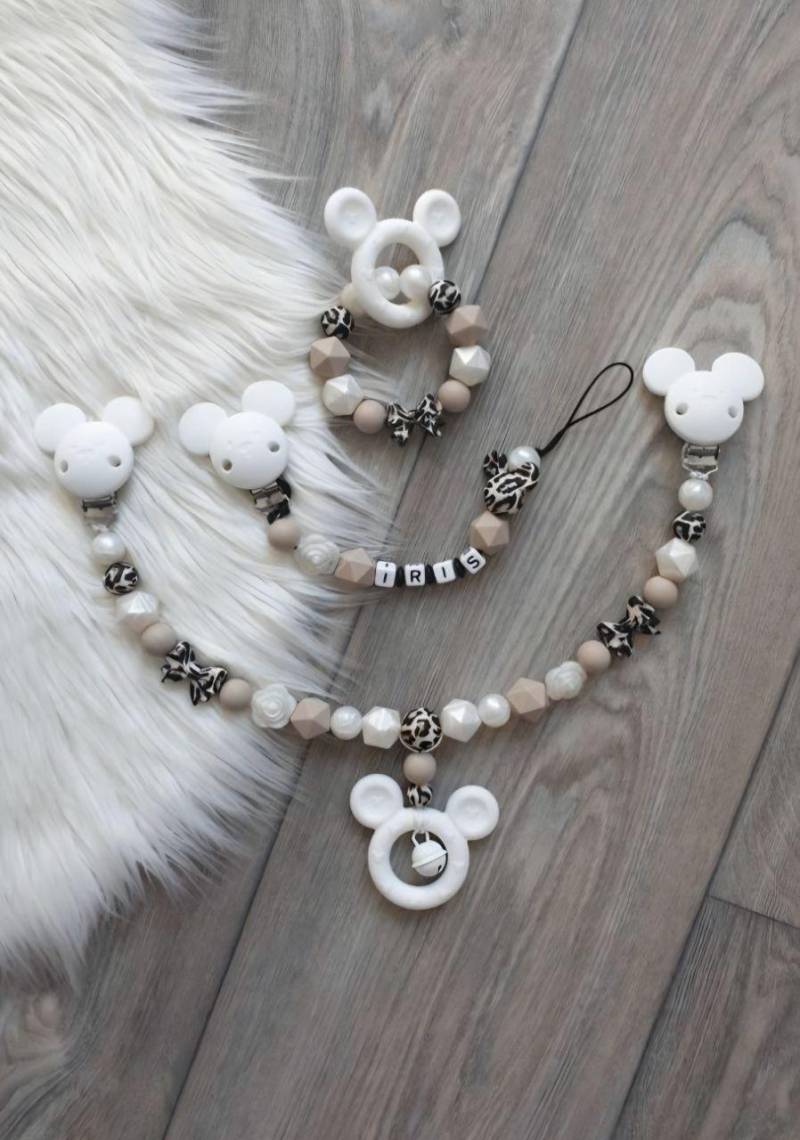 Schnullerkette Mit Namen Kinderwagenkette Mickymaus von Etsy - VmshopLaden
