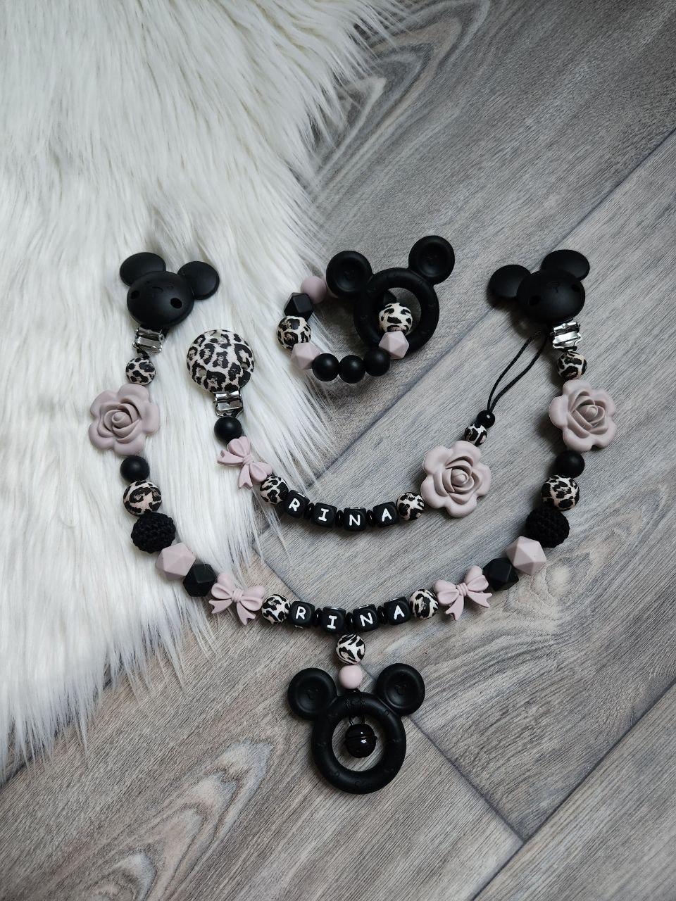 Schnullerkette Mit Namen Kinderwagenkette Mickymaus von Etsy - VmshopLaden