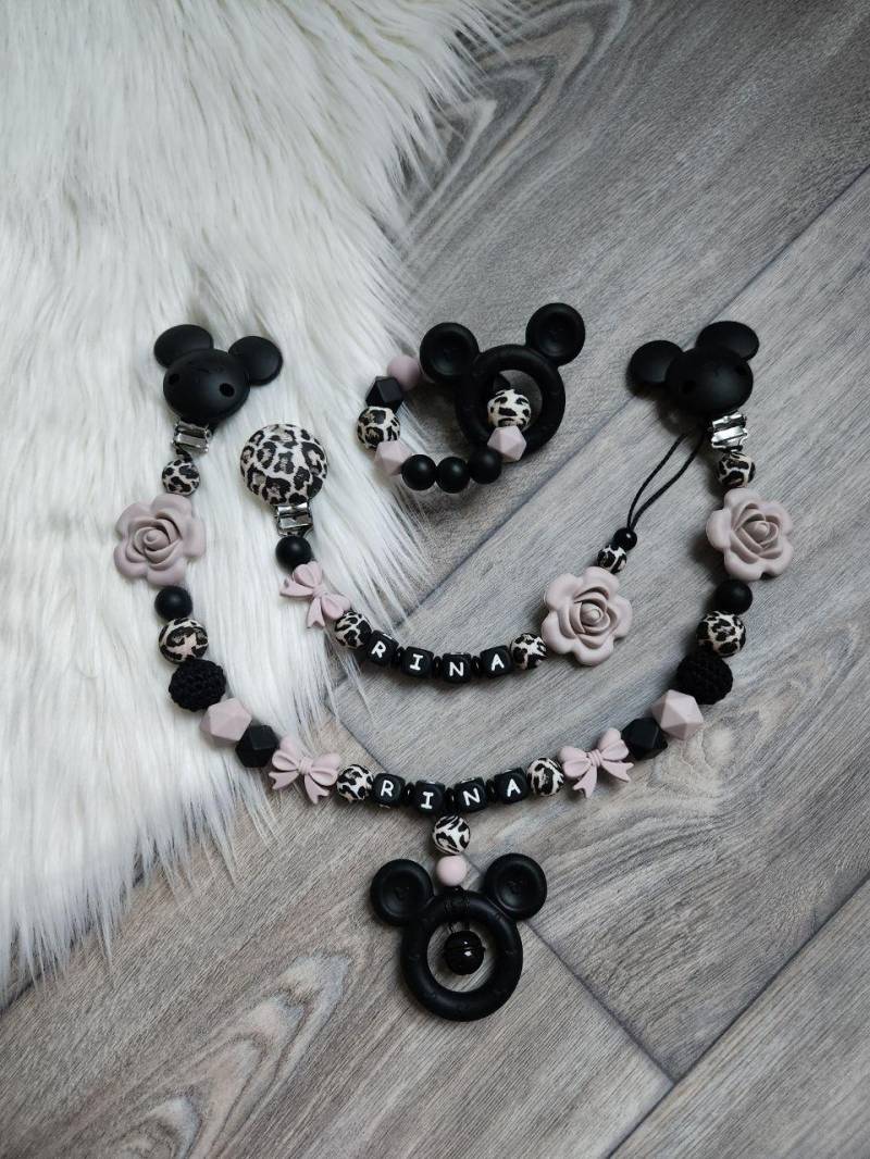 Schnullerkette Mit Namen Kinderwagenkette Mickymaus von Etsy - VmshopLaden