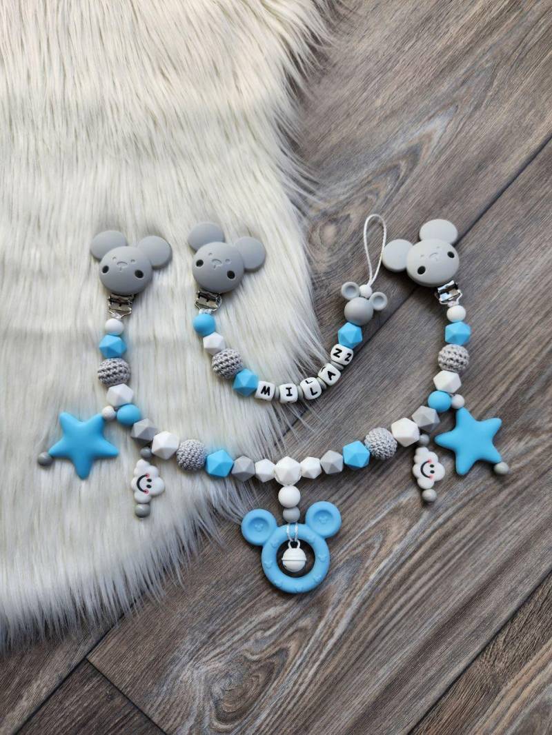 Schnullerkette Mit Namen Kinderwagenkette Mickymaus von Etsy - VmshopLaden